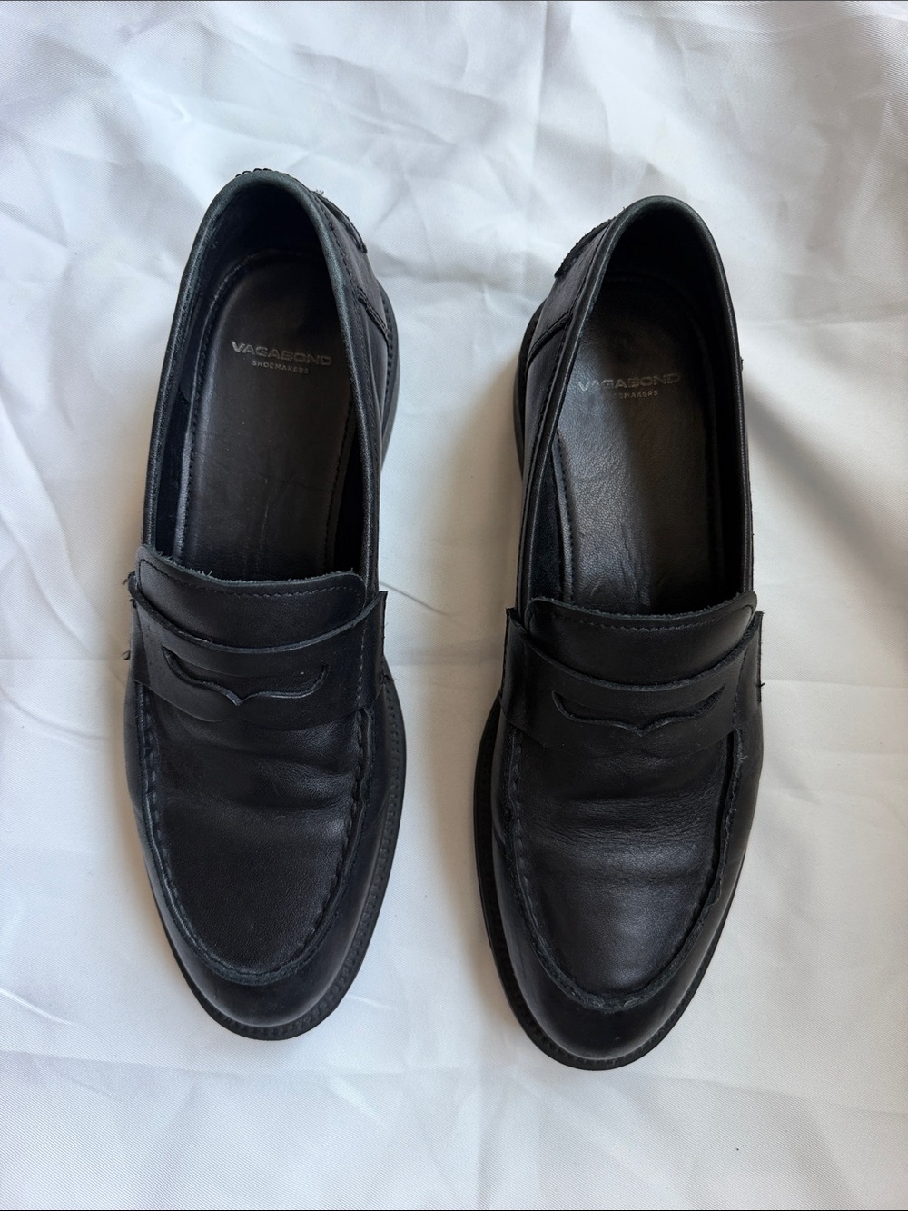 Vagabond Black Leather Penny Loafers - Women’s Size 41